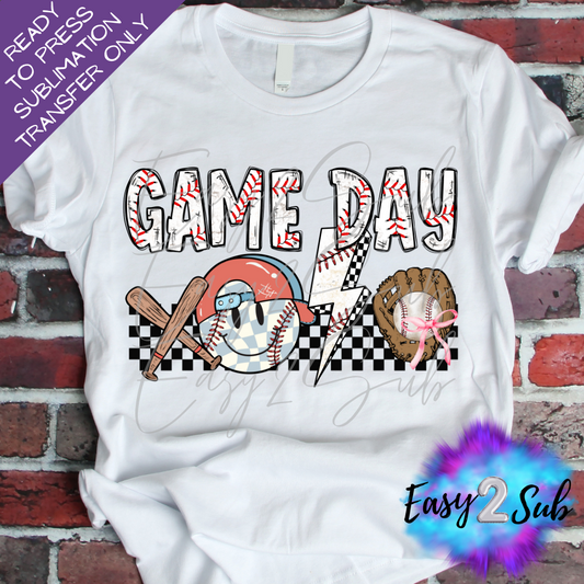 Game Day Baseball Sublimation Transfer Print, Ready To Press Sublimation Transfer, Image transfer, T-Shirt Transfer Sheet