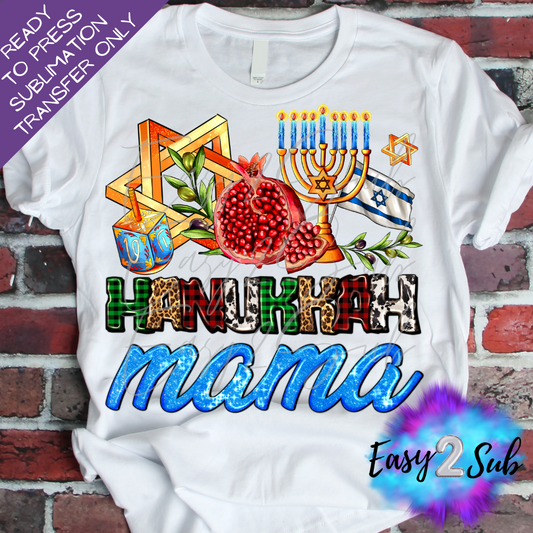 Hanukkah Mama Sublimation Transfer Print, Ready To Press Sublimation Transfer, Image transfer, T-Shirt Transfer Sheet