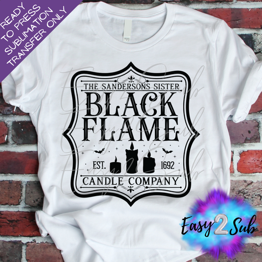 Sanderson Sister Black Flame Candle Company Sublimation Transfer Print, Ready To Press Sublimation Transfer, Image transfer, T-Shirt Transfer Sheet