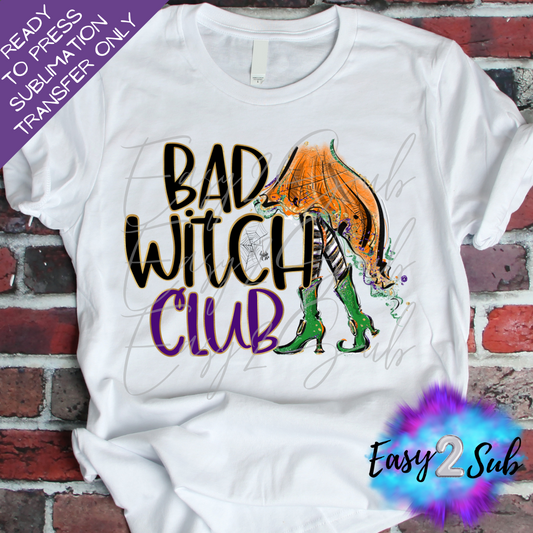 Bad Witch Club Sublimation Transfer Print, Ready To Press Sublimation Transfer, Image transfer, T-Shirt Transfer Sheet