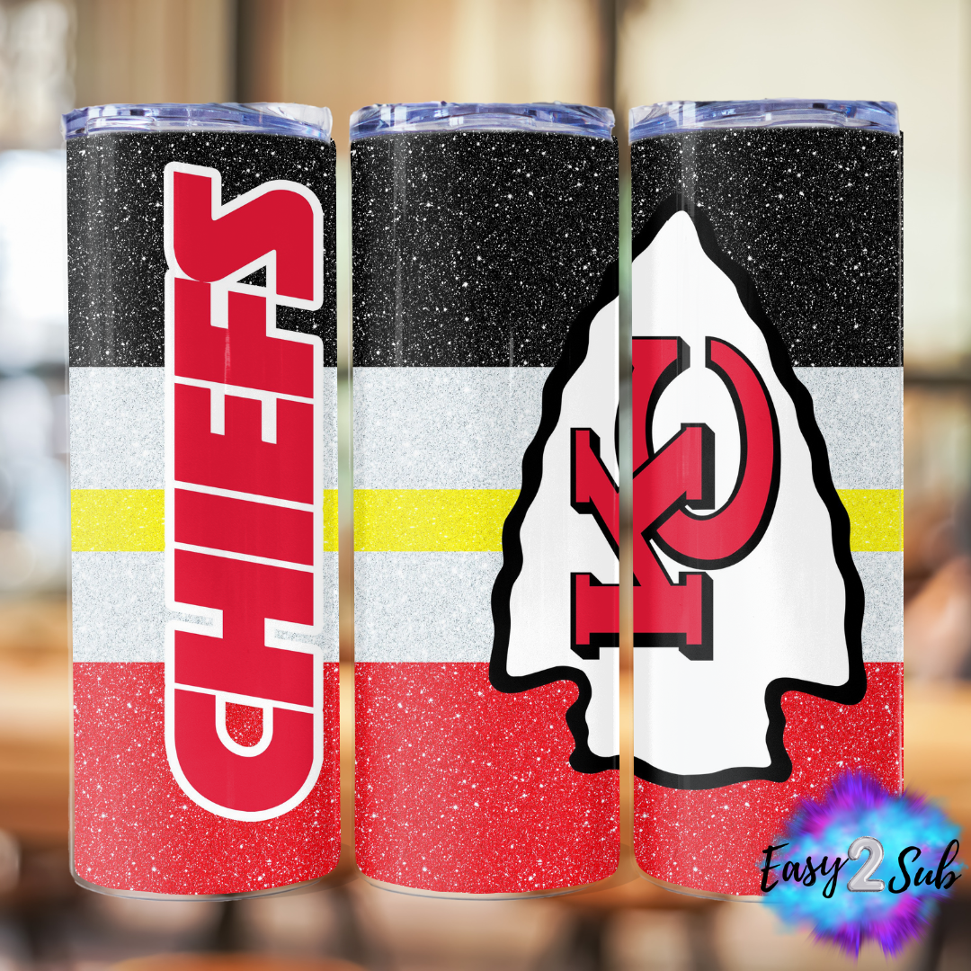 Chiefs Tumbler Transfer Print, Ready To Press Sublimation Transfer, Image transfer, Tumbler Transfer Sheet