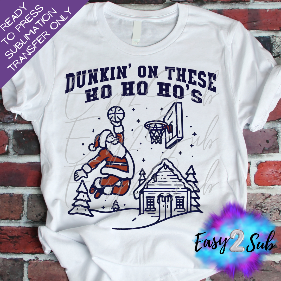 Dunkin' on these Ho Ho Hos Sublimation Transfer Print, Ready To Press Sublimation Transfer, Image transfer, T-Shirt Transfer Sheet