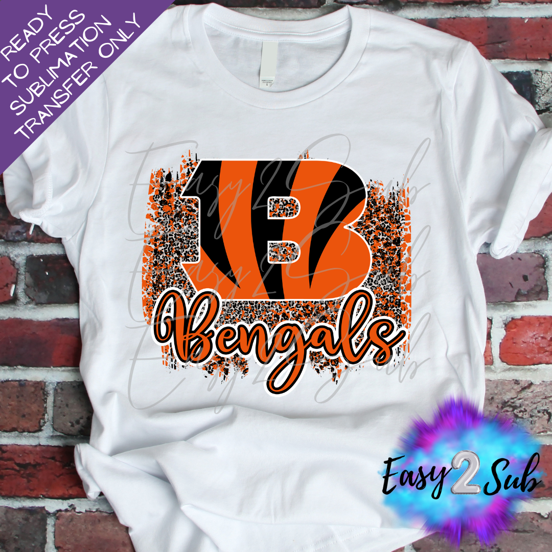 Bengals Sublimation Transfer Print, Ready To Press Sublimation Transfer, Image transfer, T-Shirt Transfer Sheet