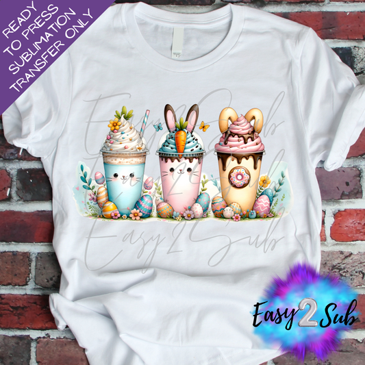 Easter Drinks Sublimation Transfer Print, Ready To Press Sublimation Transfer, Image transfer, T-Shirt Transfer Sheet