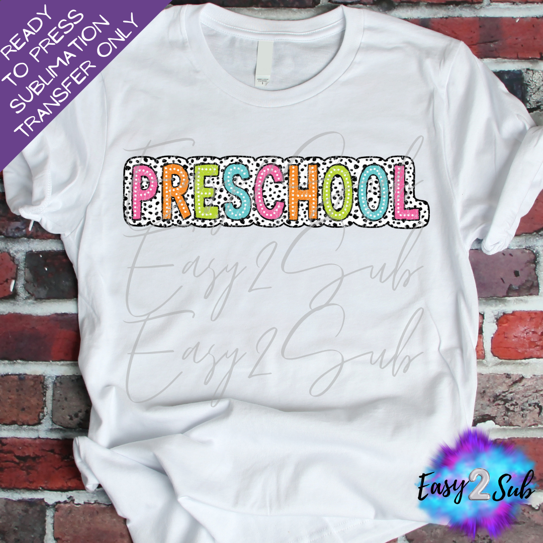 Preschool Sublimation Transfer Print, Ready To Press Sublimation Transfer, Image transfer, T-Shirt Transfer Sheet