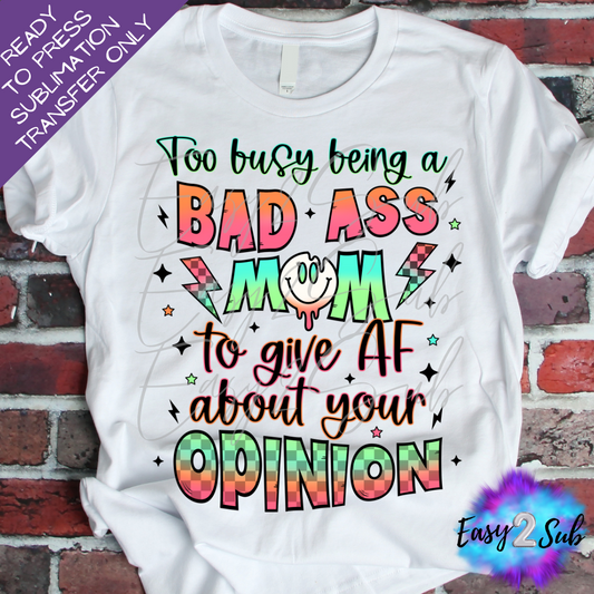 Badass Mom Sublimation Transfer Print, Ready To Press Sublimation Transfer, Image transfer, T-Shirt Transfer Sheet