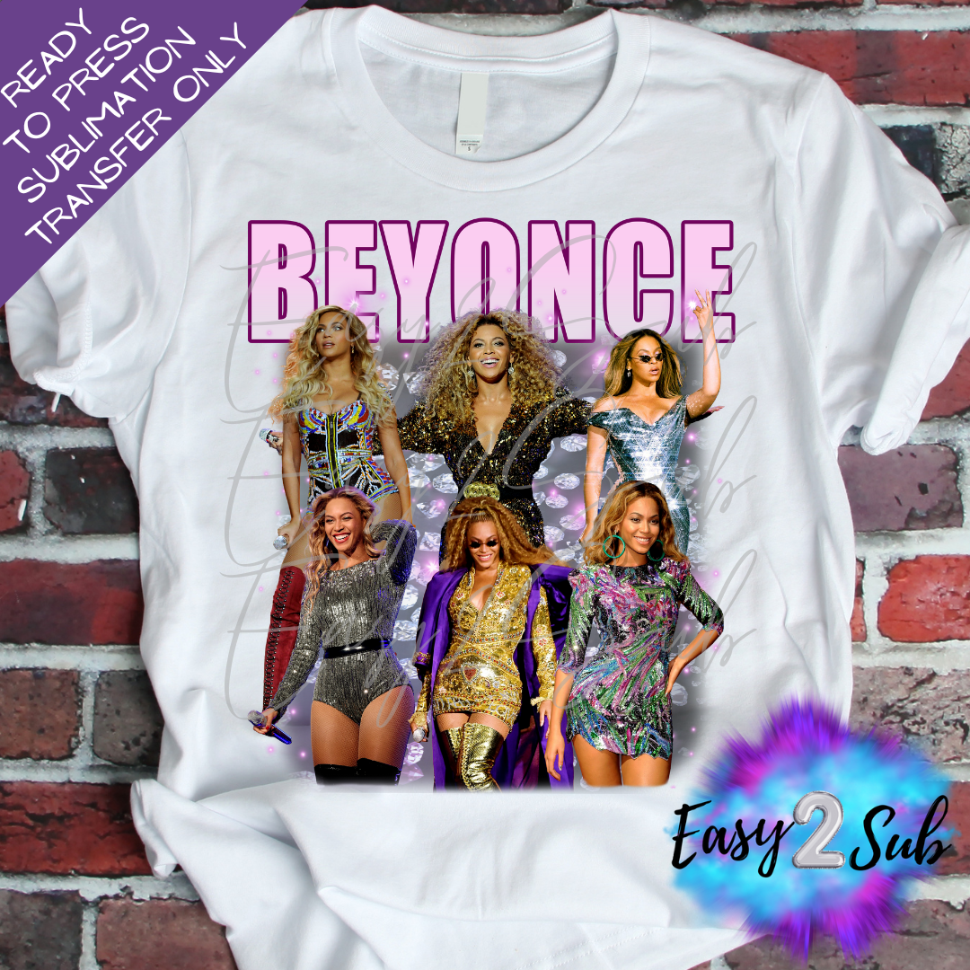 Beyonce Sublimation Transfer Print, Ready To Press Sublimation Transfer, Image transfer, T-Shirt Transfer Sheet