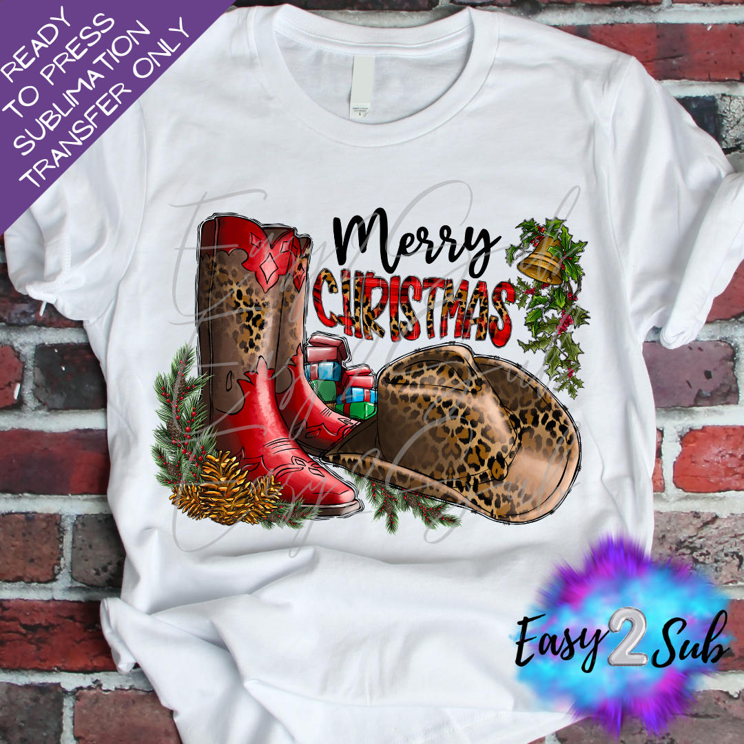 Merry Christmas Sublimation Transfer Print, Ready To Press Sublimation Transfer, Image transfer, T-Shirt Transfer Sheet