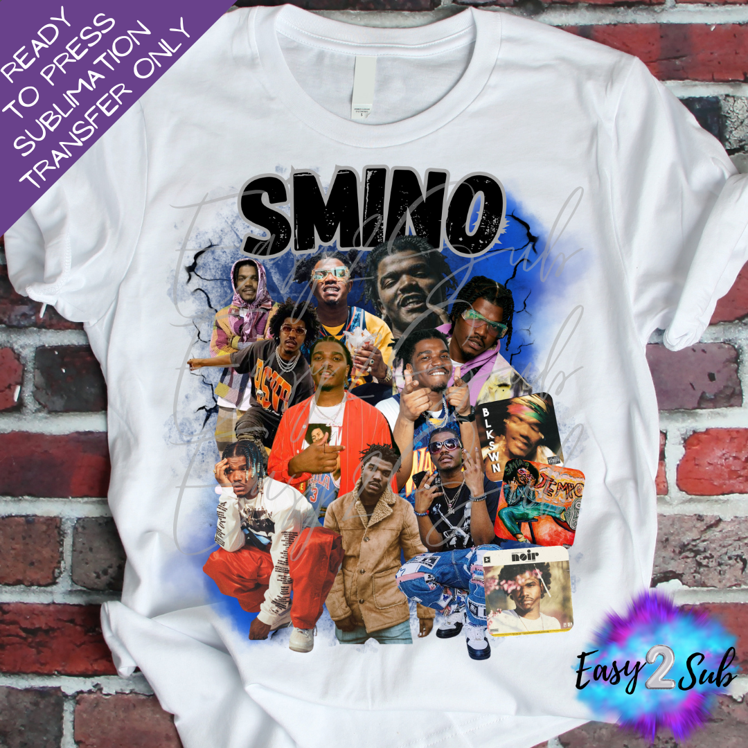 Smino Sublimation Transfer Print, Ready To Press Sublimation Transfer, Image transfer, T-Shirt Transfer Sheet