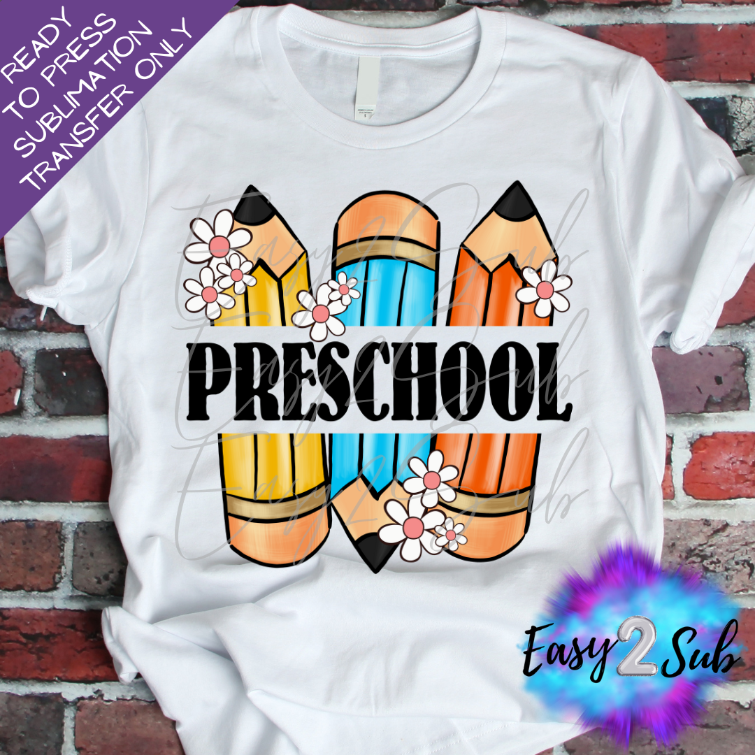 Preschool Sublimation Transfer Print, Ready To Press Sublimation Transfer, Image transfer, T-Shirt Transfer Sheet