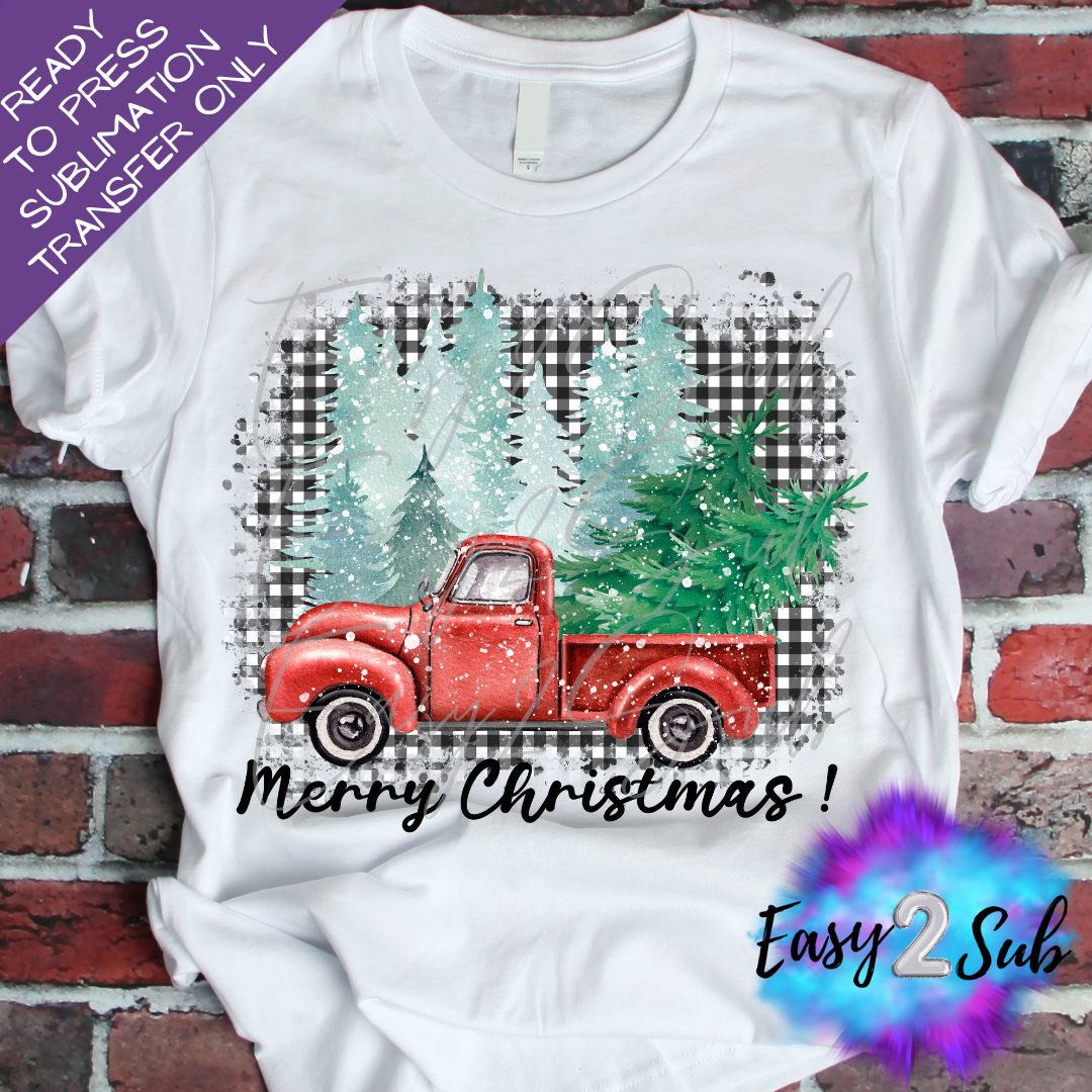 Merry Christmas Sublimation Transfer Print, Ready To Press Sublimation Transfer, Image transfer, T-Shirt Transfer Sheet