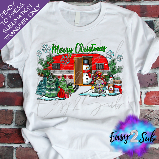 Merry Christmas Sublimation Transfer Print, Ready To Press Sublimation Transfer, Image transfer, T-Shirt Transfer Sheet