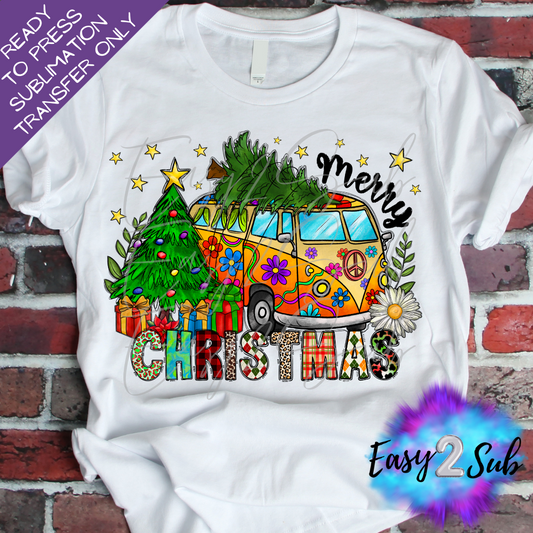 Merry Christmas Sublimation Transfer Print, Ready To Press Sublimation Transfer, Image transfer, T-Shirt Transfer Sheet