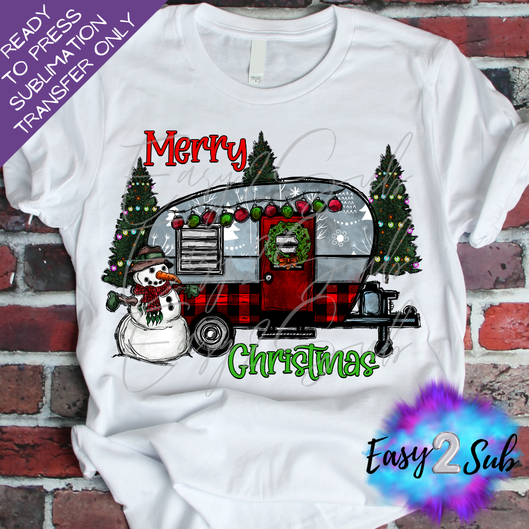 Merry Christmas Sublimation Transfer Print, Ready To Press Sublimation Transfer, Image transfer, T-Shirt Transfer Sheet