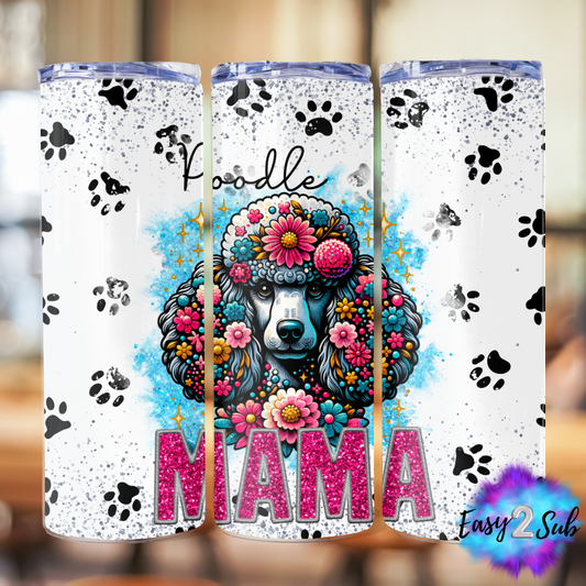 Poodle Mama Sublimation Tumbler Transfer Print, Ready To Press Sublimation Transfer, Image transfer, Tumbler Transfer Sheet