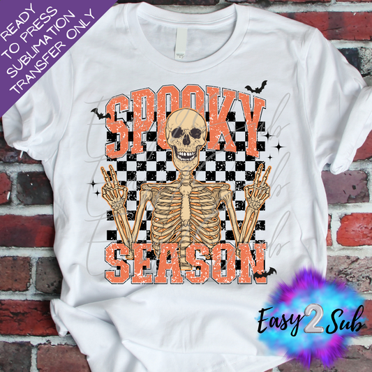 Spooky Season Sublimation Transfer Print, Ready To Press Sublimation Transfer, Image transfer, T-Shirt Transfer Sheet