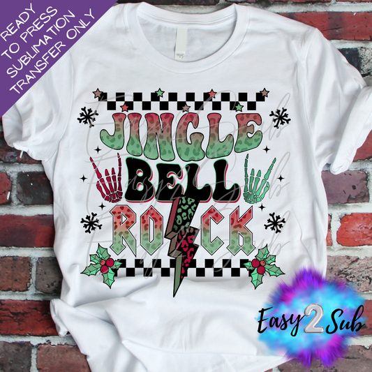 Jingle Bell Rock Sublimation Transfer Print, Ready To Press Sublimation Transfer, Image transfer, T-Shirt Transfer Sheet