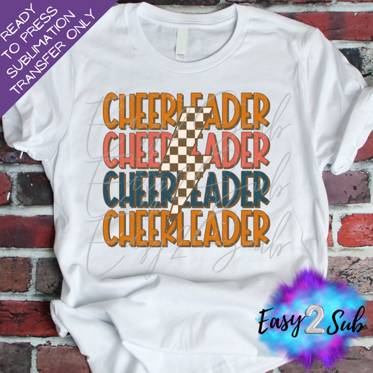 Cheerleader Retro Sublimation Transfer Print, Ready To Press Sublimation Transfer, Image transfer, T-Shirt Transfer Sheet