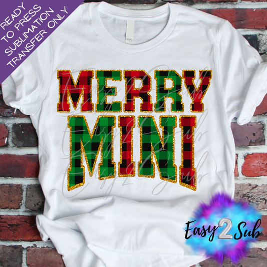 Merry Mini Sublimation Transfer Print, Ready To Press Sublimation Transfer, Image transfer, T-Shirt Transfer Sheet