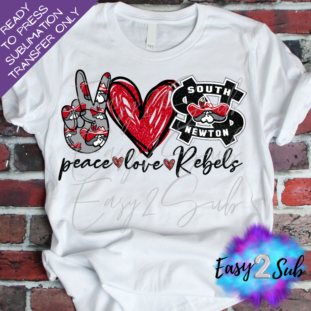 Peace Love Rebels Sublimation Transfer Print, Ready To Press Sublimation Transfer, Image transfer, T-Shirt Transfer Sheet