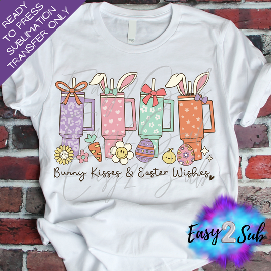 Bunny Kisses and Easter Wishes Sublimation Transfer Print, Ready To Press Sublimation Transfer, Image transfer, T-Shirt Transfer Sheet