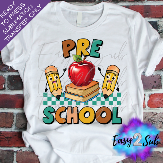 Pre School Sublimation Transfer Print, Ready To Press Sublimation Transfer, Image transfer, T-Shirt Transfer Sheet