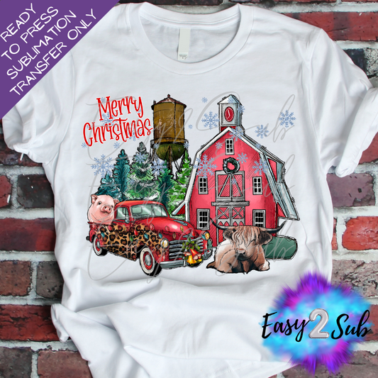 Merry Christmas Sublimation Transfer Print, Ready To Press Sublimation Transfer, Image transfer, T-Shirt Transfer Sheet