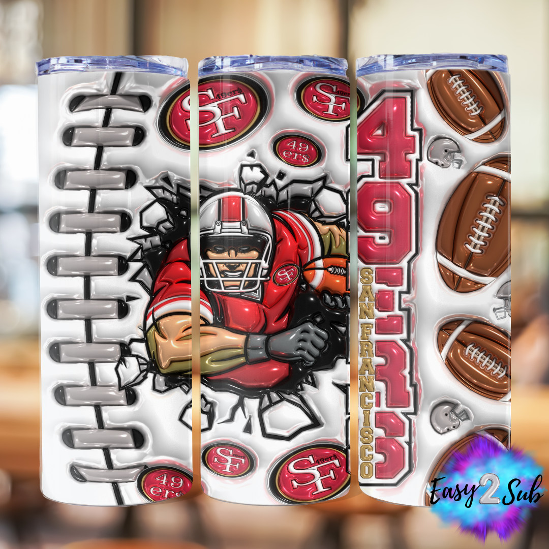 49ers Tumbler Transfer Print, Ready To Press Sublimation Transfer, Image transfer, Tumbler Transfer Sheet