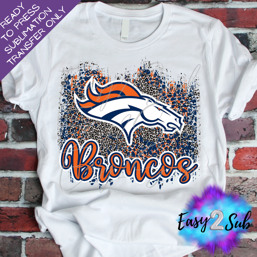 Broncos Sublimation Transfer Print, Ready To Press Sublimation Transfer, Image transfer, T-Shirt Transfer Sheet