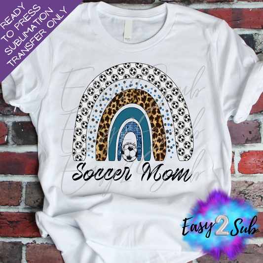 Soccer Mom Rainbow Sublimation Transfer Print, Ready To Press Sublimation Transfer, Image transfer, T-Shirt Transfer Sheet
