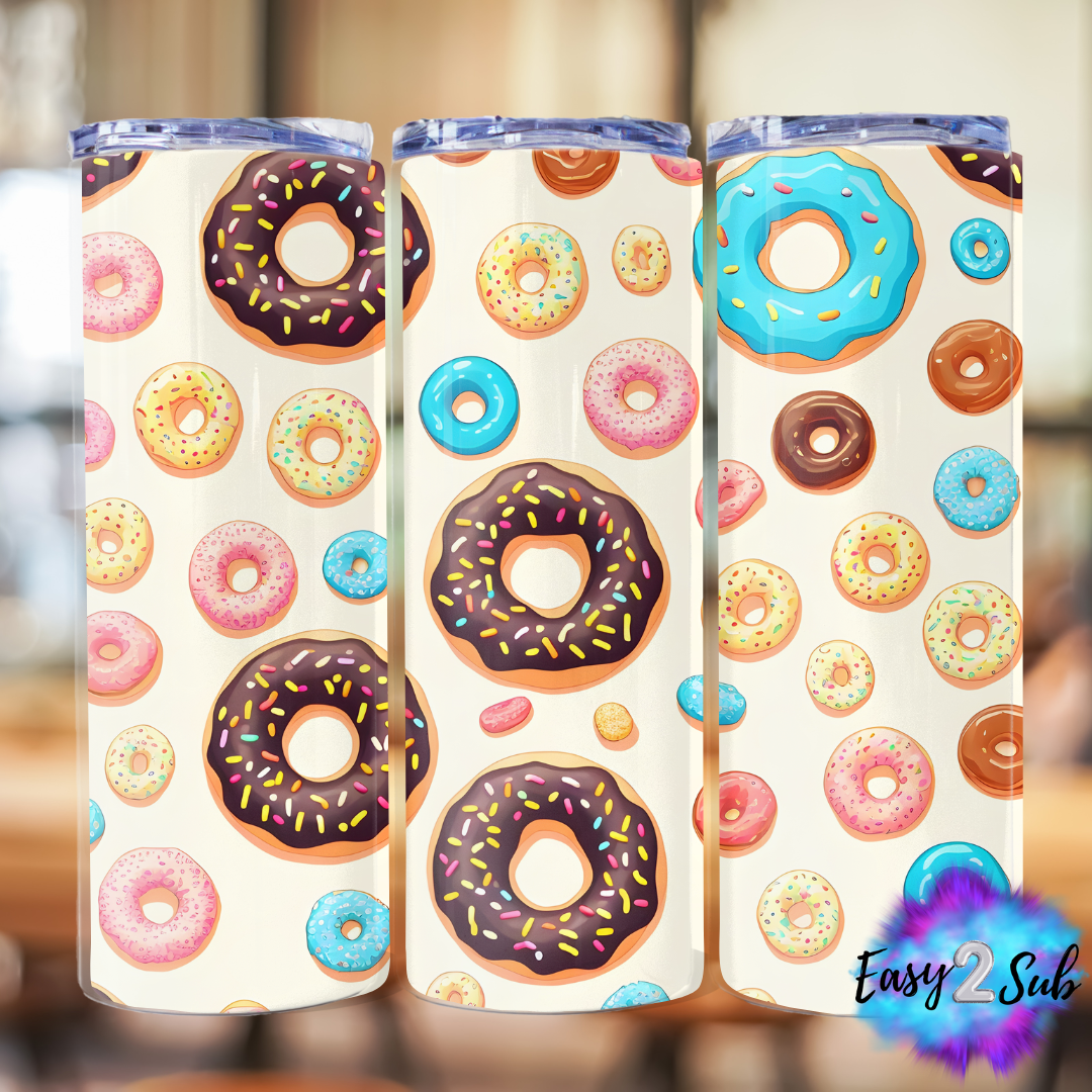 Doughnuts Sublimation Tumbler Transfer Print, Ready To Press Sublimation Transfer, Image transfer, Tumbler Transfer Sheet