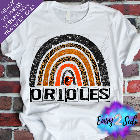 Orioles Rainbow Sublimation Transfer Print, Ready To Press Sublimation Transfer, Image transfer, T-Shirt Transfer Sheet