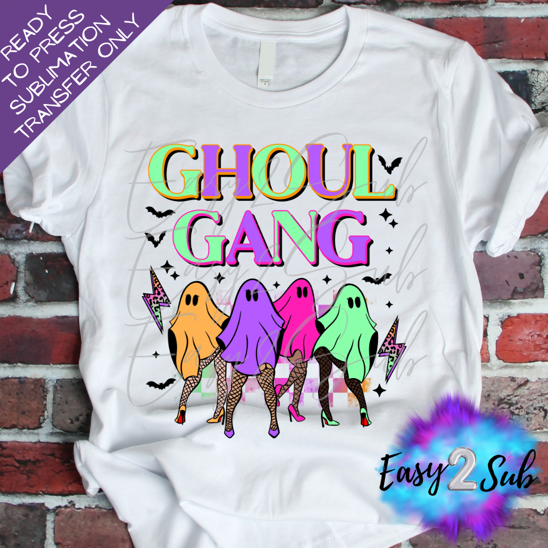 Ghoul Gang Sublimation Transfer Print, Ready To Press Sublimation Transfer, Image transfer, T-Shirt Transfer Sheet