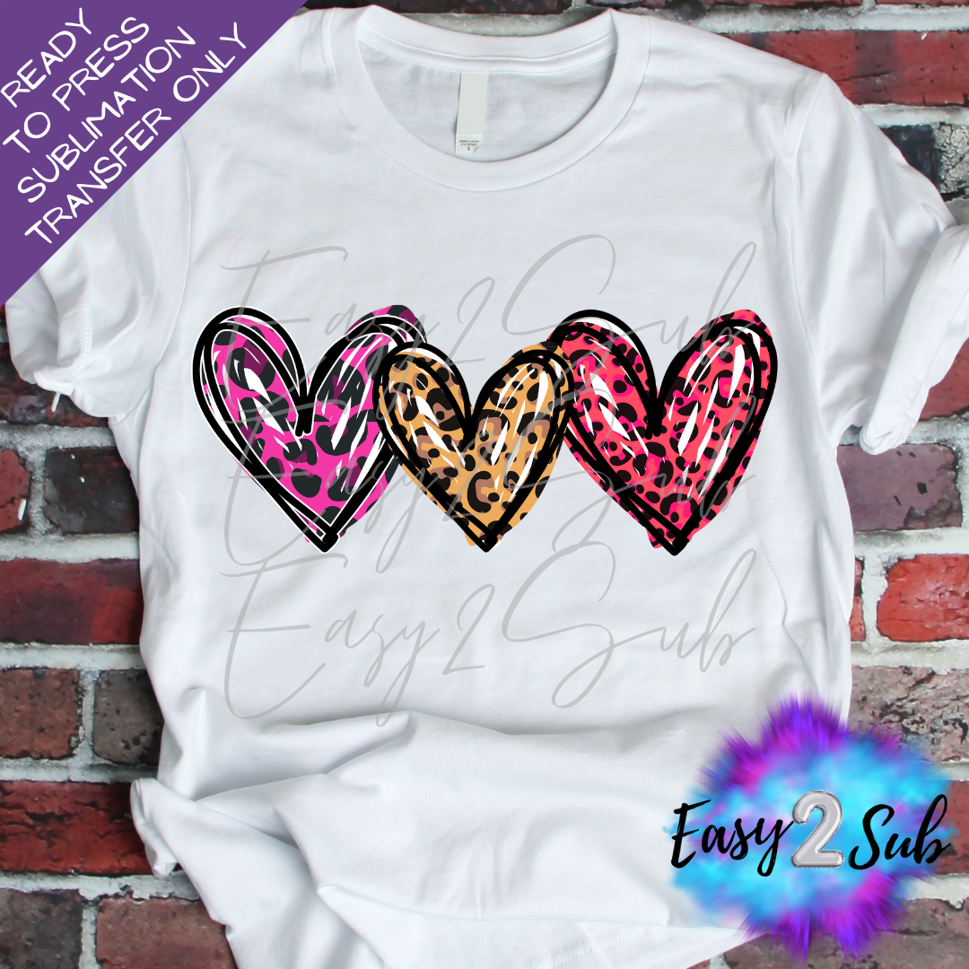 Valentine's Day Hearts Sublimation Transfer Print, Ready To Press Sublimation Transfer, Image transfer, T-Shirt Transfer Sheet