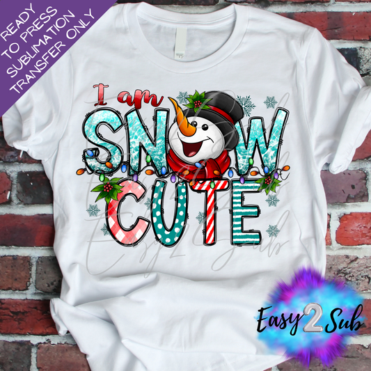I Am Snow Cute Sublimation Transfer Print, Ready To Press Sublimation Transfer, Image transfer, T-Shirt Transfer Sheet