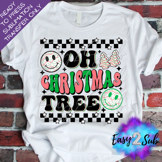 Oh Christmas Tree Sublimation Transfer Print, Ready To Press Sublimation Transfer, Image transfer, T-Shirt Transfer Sheet