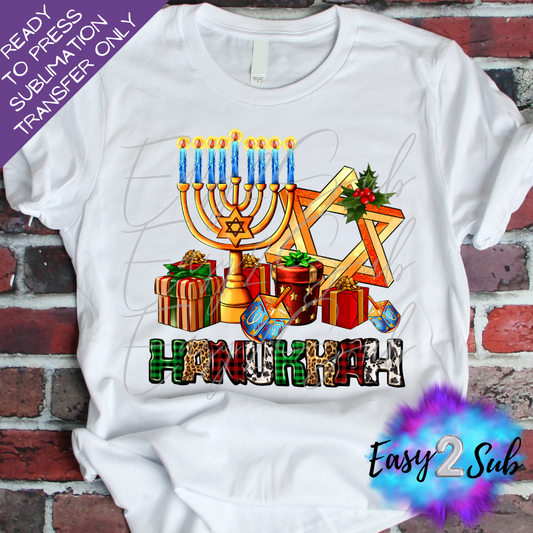 Hanukkah Sublimation Transfer Print, Ready To Press Sublimation Transfer, Image transfer, T-Shirt Transfer Sheet