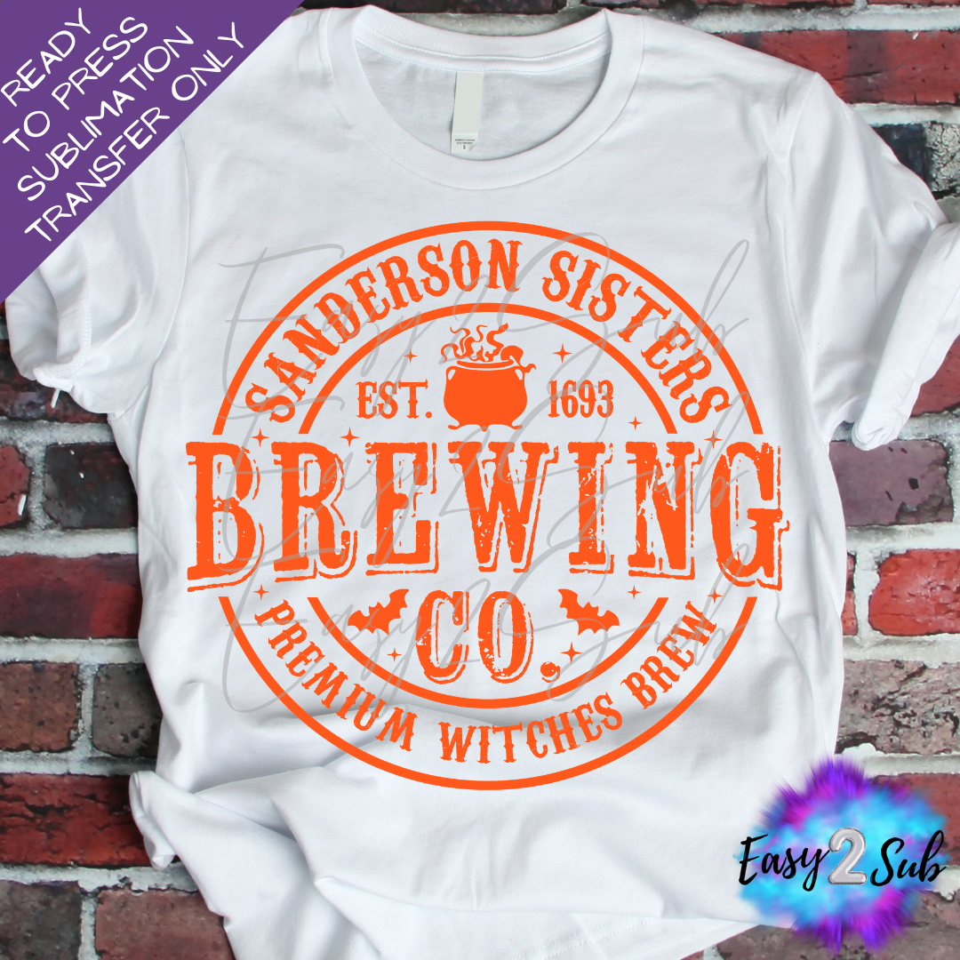 Sanderson Sister's Brewing Company Sublimation Transfer Print, Ready To Press Sublimation Transfer, Image transfer, T-Shirt Transfer Sheet