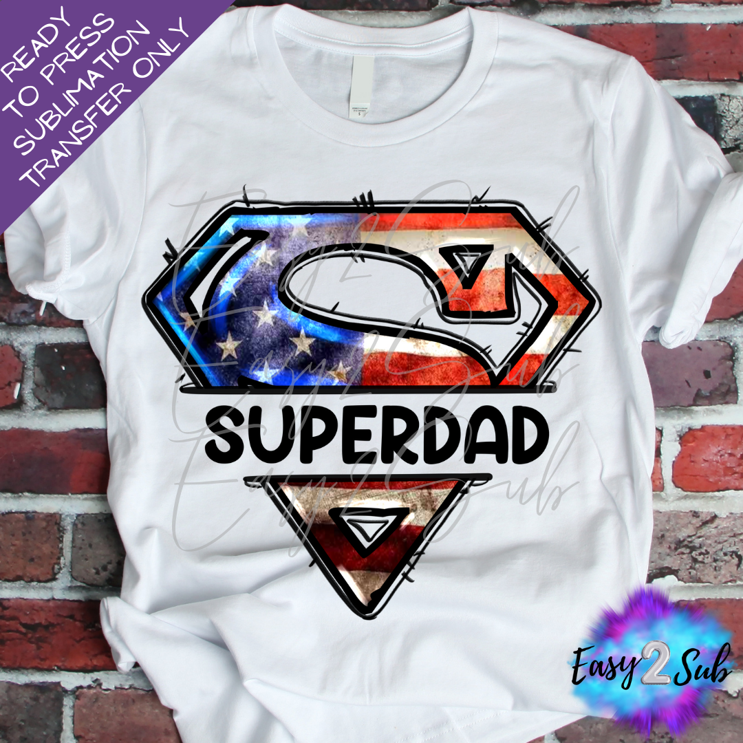 Super Dad Sublimation Transfer Print, Ready To Press Sublimation Transfer, Image transfer, T-Shirt Transfer Sheet