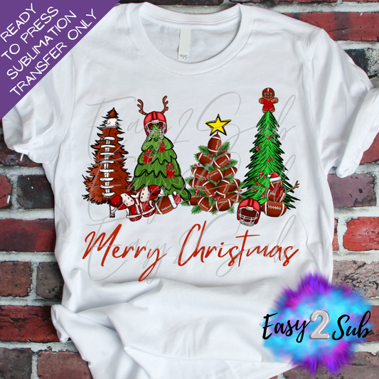 Football Merry Christmas Sublimation Transfer Print, Ready To Press Sublimation Transfer, Image transfer, T-Shirt Transfer Sheet