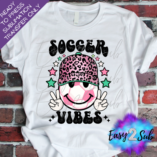 Soccer Vibes Sublimation Transfer Print, Ready To Press Sublimation Transfer, Image transfer, T-Shirt Transfer Sheet