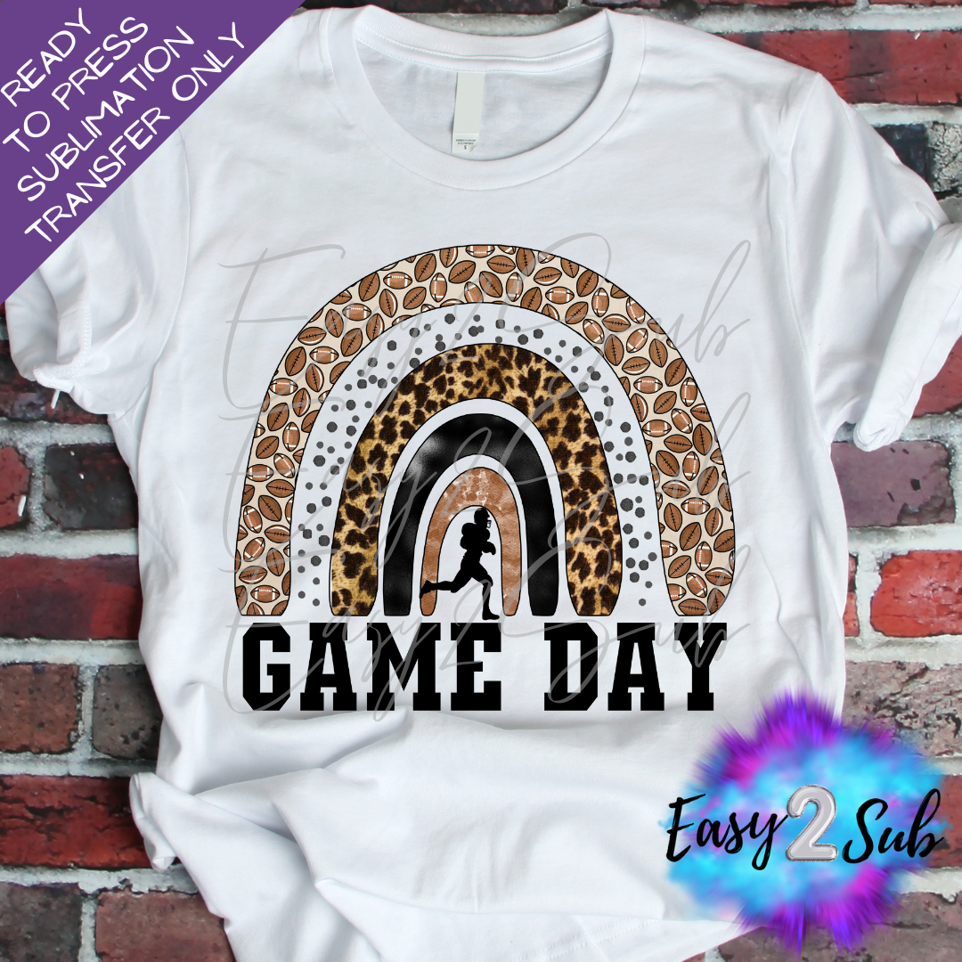 Game Day Rainbow Sublimation Transfer Print, Ready To Press Sublimation Transfer, Image transfer, T-Shirt Transfer Sheet