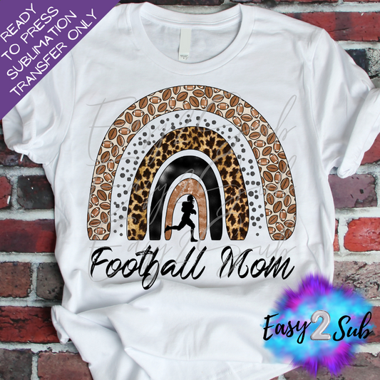 Football Mom Rainbow Sublimation Transfer Print, Ready To Press Sublimation Transfer, Image transfer, T-Shirt Transfer Sheet