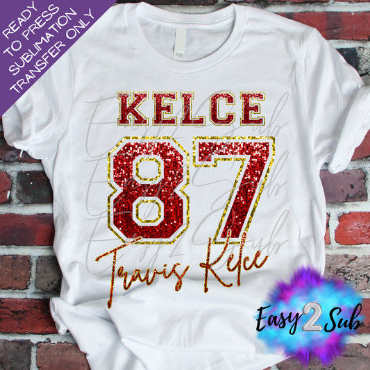 Kelce 87 Sublimation Transfer Print, Ready To Press Sublimation Transfer, Image transfer, T-Shirt Transfer Sheet