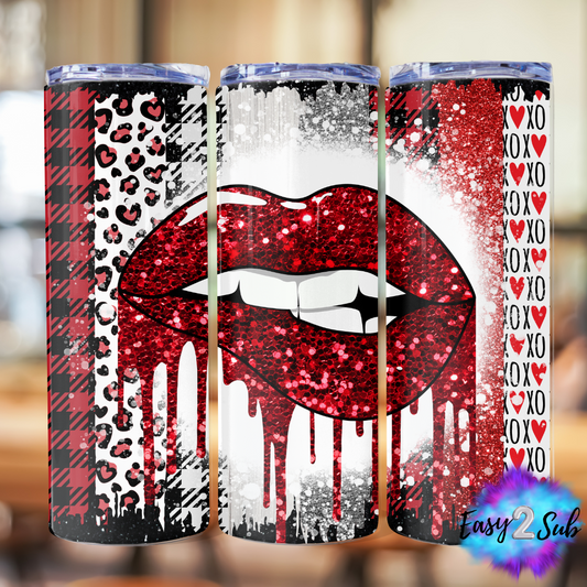 Valentine Lips Sublimation Tumbler Transfer Print, Ready To Press Sublimation Transfer, Image transfer, Tumbler Transfer Sheet