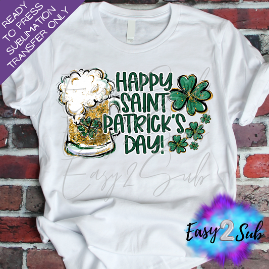 Happy Saint. Patrick's Day Sublimation Transfer Print, Ready To Press Sublimation Transfer, Image transfer, T-Shirt Transfer Sheet