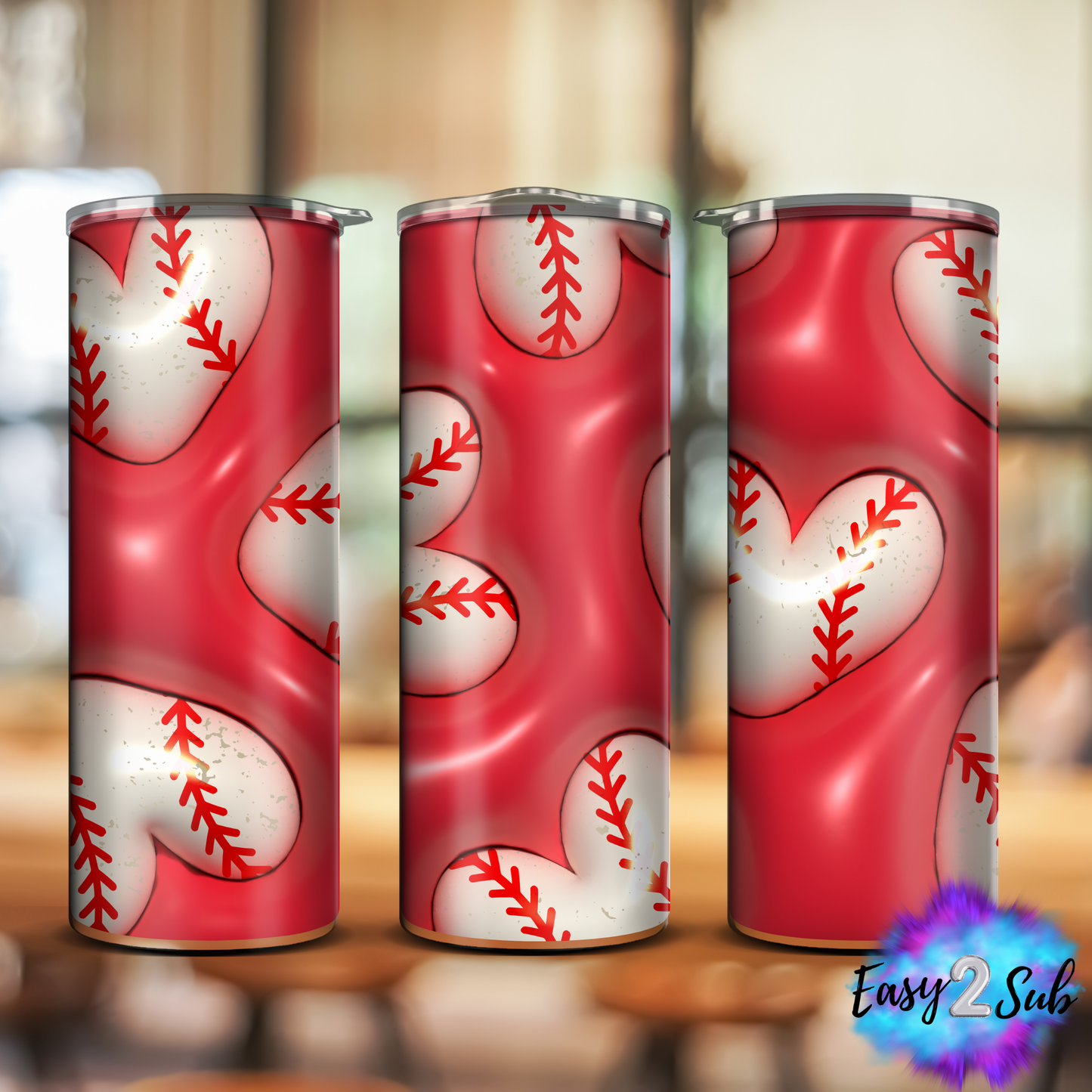 Baseball Hearts Sublimation Tumbler Transfer Print, Ready To Press Sublimation Transfer, Image transfer, Tumbler Transfer Sheet