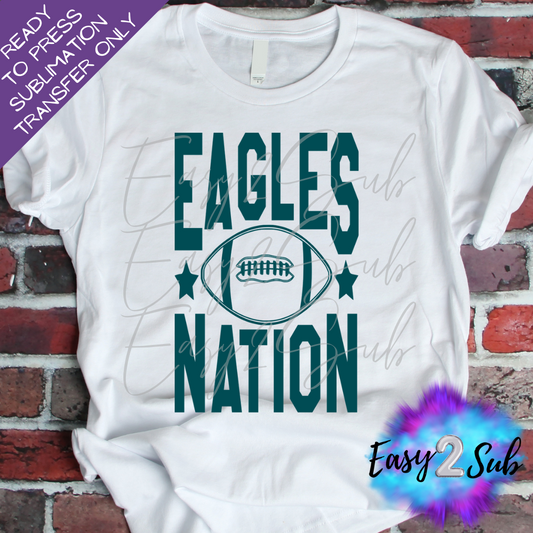 Eagles Nation Sublimation Transfer Print, Ready To Press Sublimation Transfer, Image transfer, T-Shirt Transfer Sheet