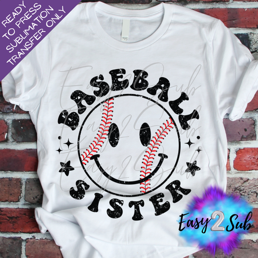 Baseball Sister Sublimation Transfer Print, Ready To Press Sublimation Transfer, Image transfer, T-Shirt Transfer Sheet