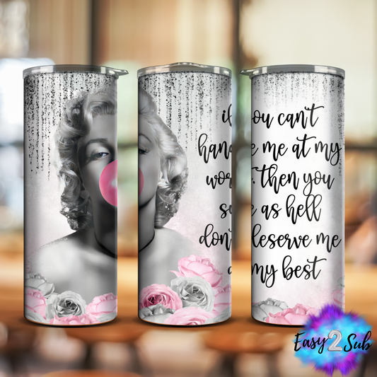 Marilyn Sublimation Tumbler Transfer Print, Ready To Press Sublimation Transfer, Image transfer, Tumbler Transfer Sheet